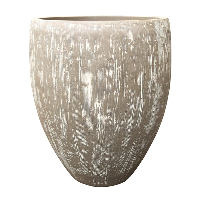 allen + roth 12.64-in W x 14.76-in H Light Grey Resin Planter Lowes.com | Lowe's
