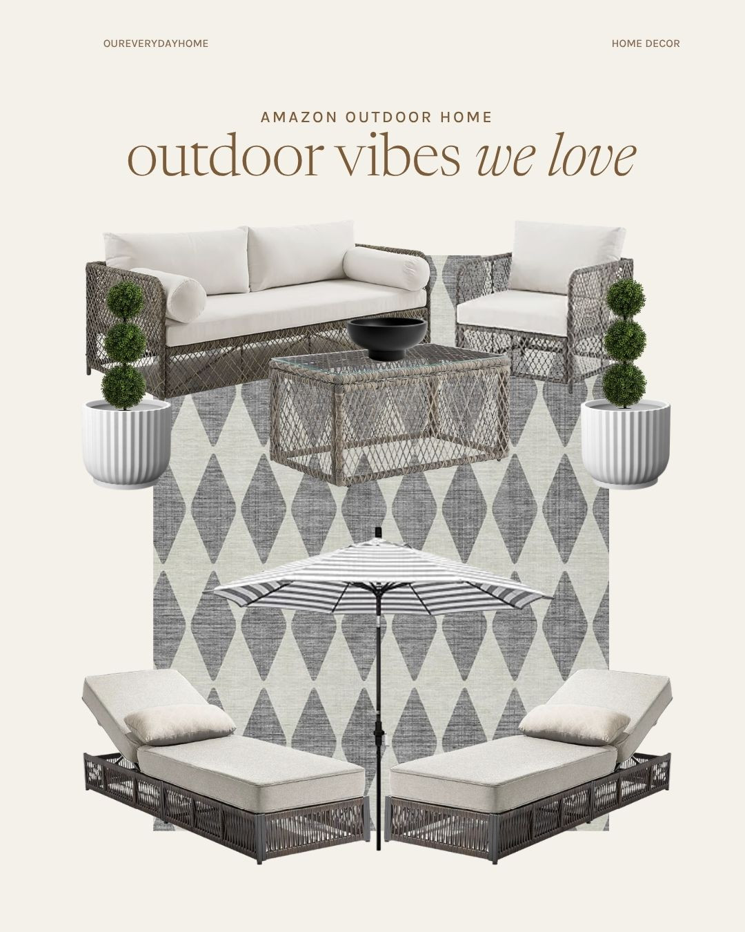 Amazon outdoor living, outdoor chaise lounge, backyard decor, home decor, outdoor porch decor 

 #LTKSeasonal #LTKHome