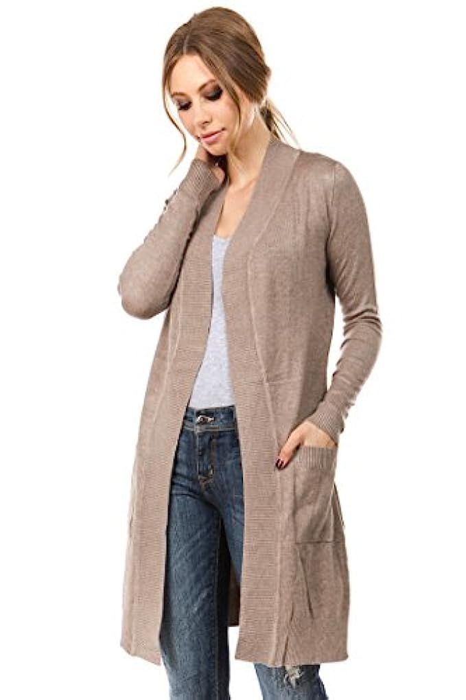 CIELO Women's Long Sleeve Sweater Duster Cardigan | Amazon (US)