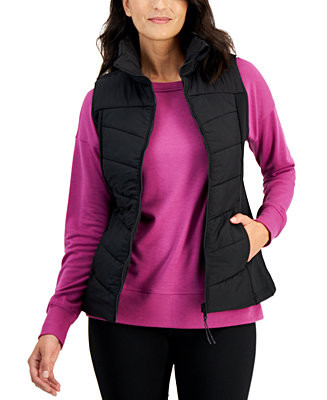 ID Ideology Women's Sleeveless Zip-Front Puffer Vest, Created for Macy's - Macy's | Macy's