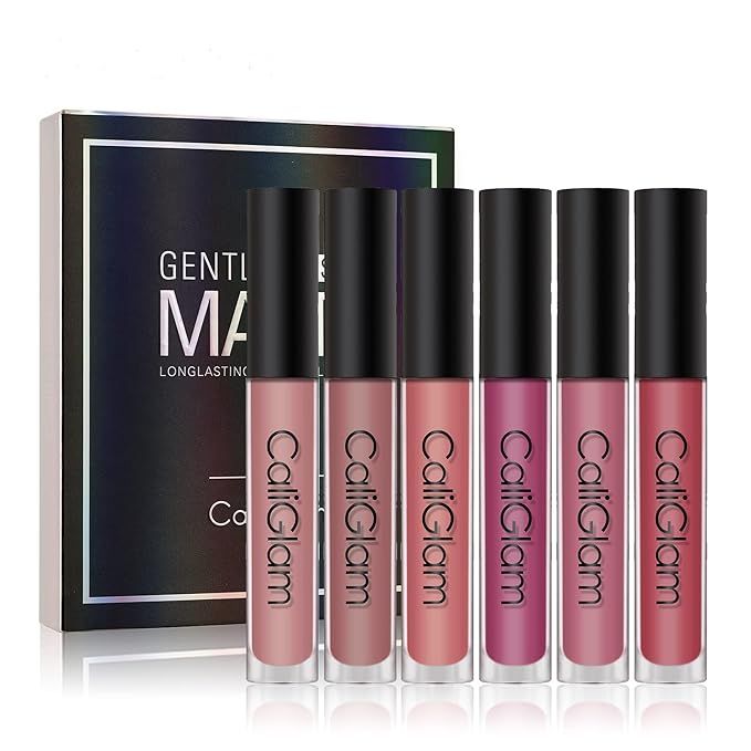 Matte Lip Gloss Set,Waterproof High Pigmented Makeup kit,Non-stick Cup Long Lasting Lip Gloss | Amazon (US)