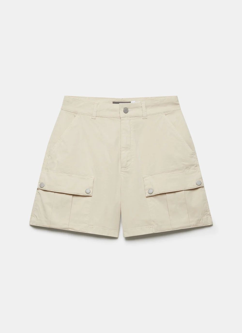 Neutral Cotton Cargo Shorts | Mint Velvet