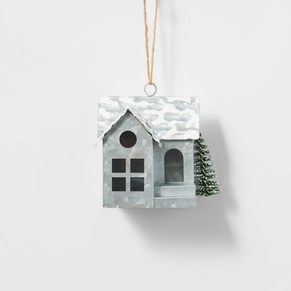Galvanized House Christmas Tree Ornament House - Wondershop™ | Target