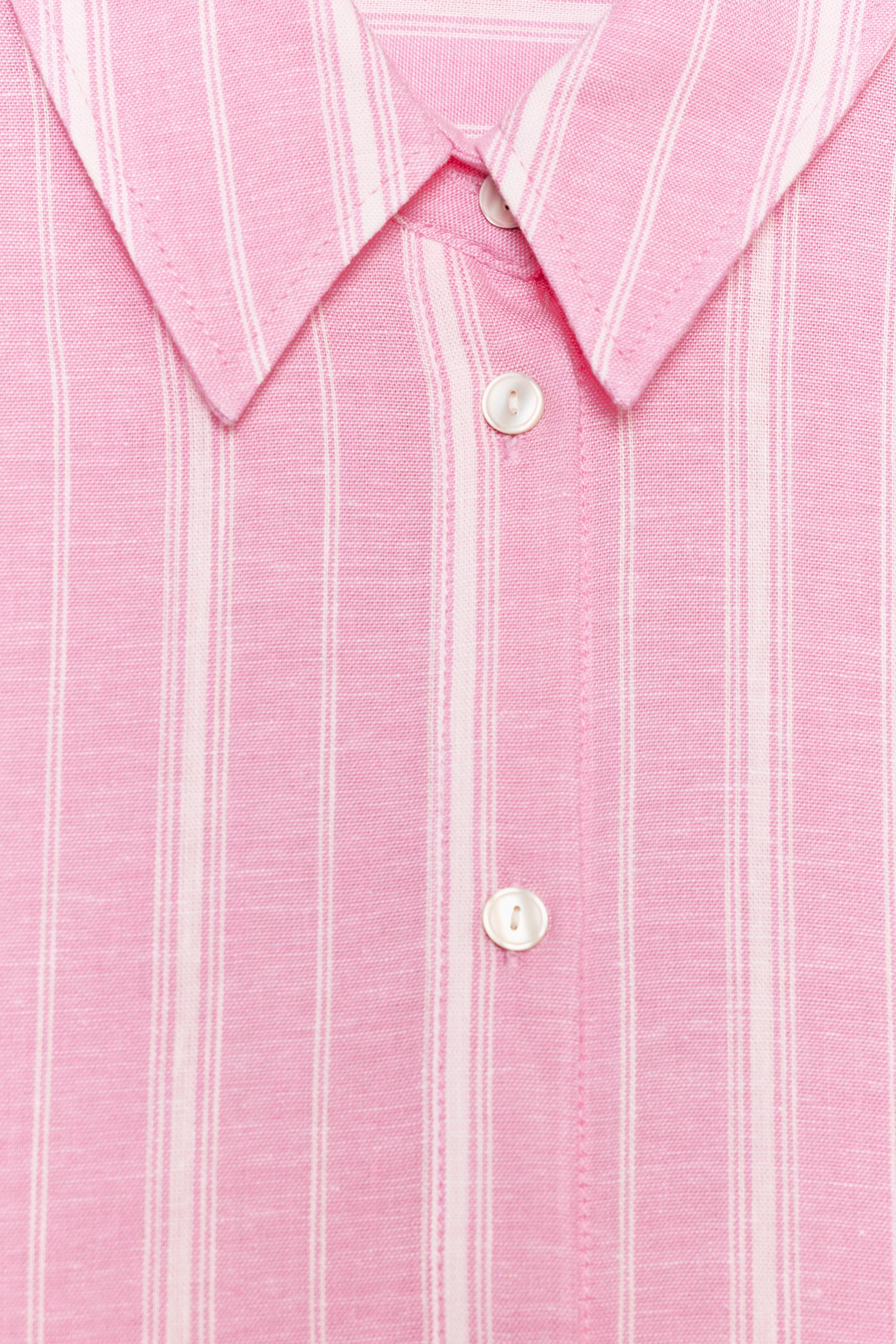 OVERSIZE STRIPED LINEN BLEND SHIRT | Zara IT