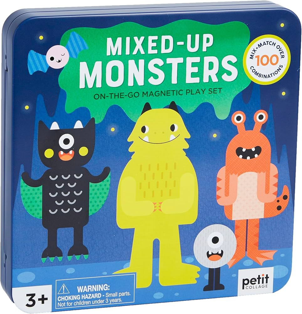 Petit Collage Magnetic Play Set, Monsters – Mix & Match Magnetic Game Board, Ideal for Ages 3+ ... | Amazon (US)