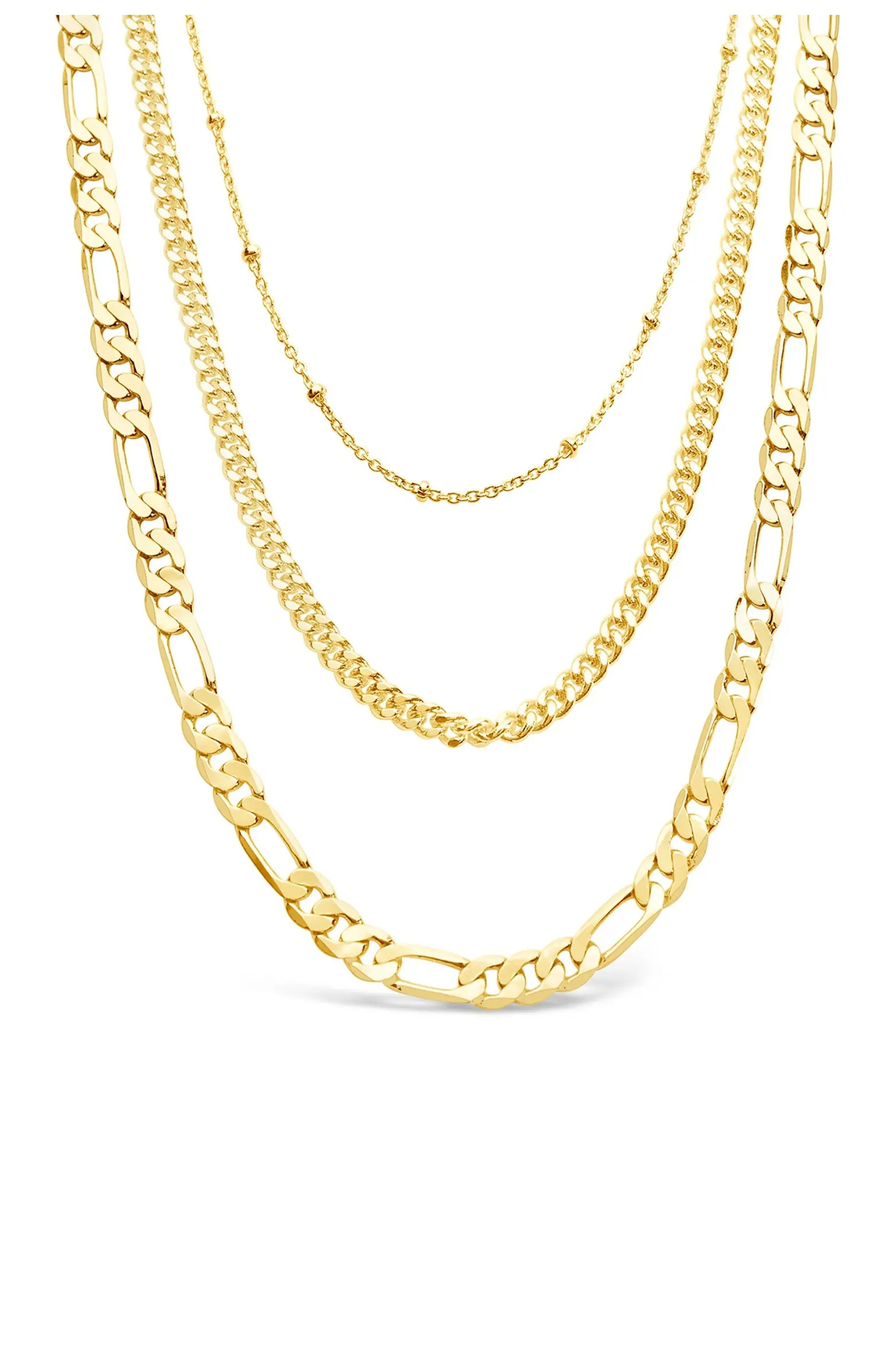 14K Gold Plated Figaro Layered Necklace | Nordstrom Rack