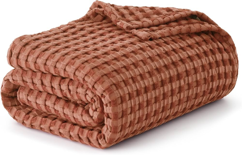 Bedsure Cotton Waffle Queen Size Blanket - Lightweight Breathable Blanket of Rayon Derived from B... | Amazon (US)