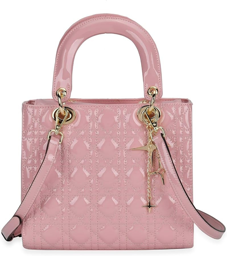 Shop LC White Genuine Leather Crossbody Bag with Handle Drop and Shoulder Strap Mothers Day Gifts | Amazon (US)