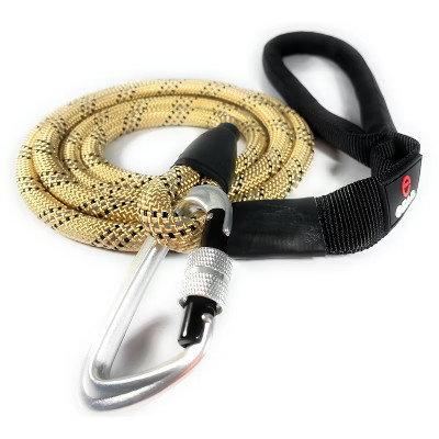 Enthusiast Gear Reflective Rope Dog Leash with Locking Carabiner for Large Medium Small Breeds and Puppy - Khaki (6’ Feet) | Target