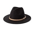Lisianthus Women Classic Felt Fedora Wide Brim Hat with Belt Buckle | Amazon (US)