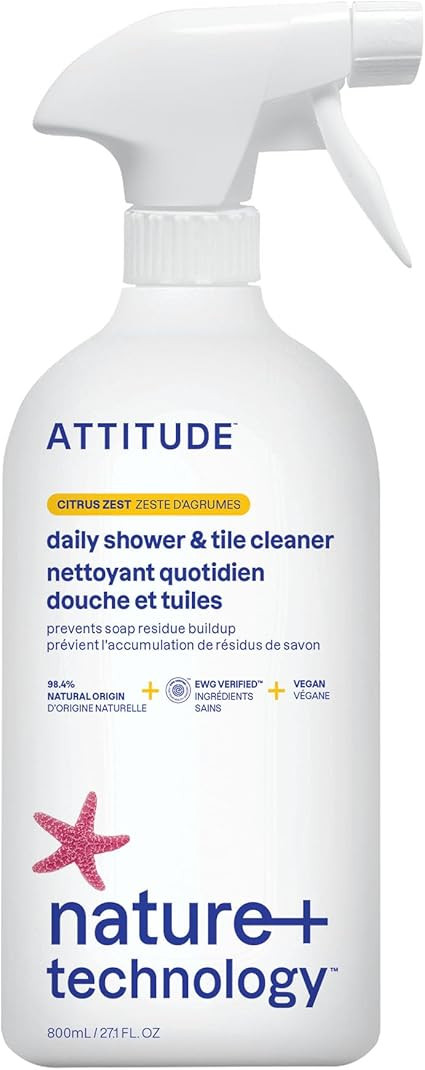 ATTITUDE Daily Shower and Tile Cleaner, Made in Canada, EWG Verified, Plant- and Mineral-Based In... | Amazon (CA)