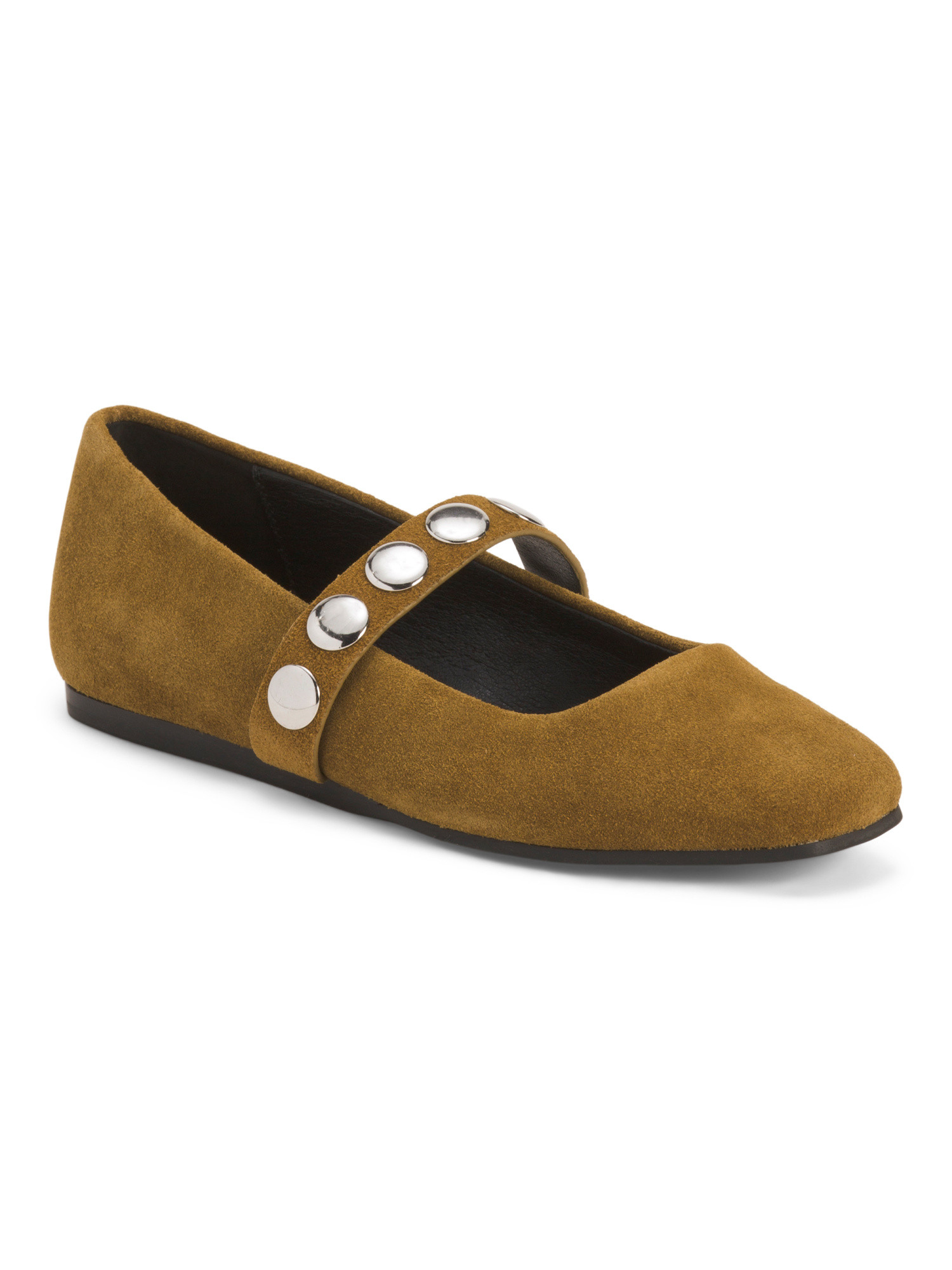 Suede  Ballerina Flats With Studded Band | Marshalls