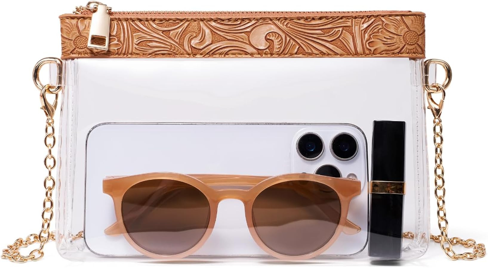 Clear Bag for Stadium Events, Stadium Approved Small Clear Purse for Women, Crossbody Bag for Con... | Amazon (US)