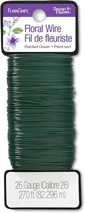 FloraCraft 26 Gauge Floral Wire 270 Feet Green | Amazon (US)