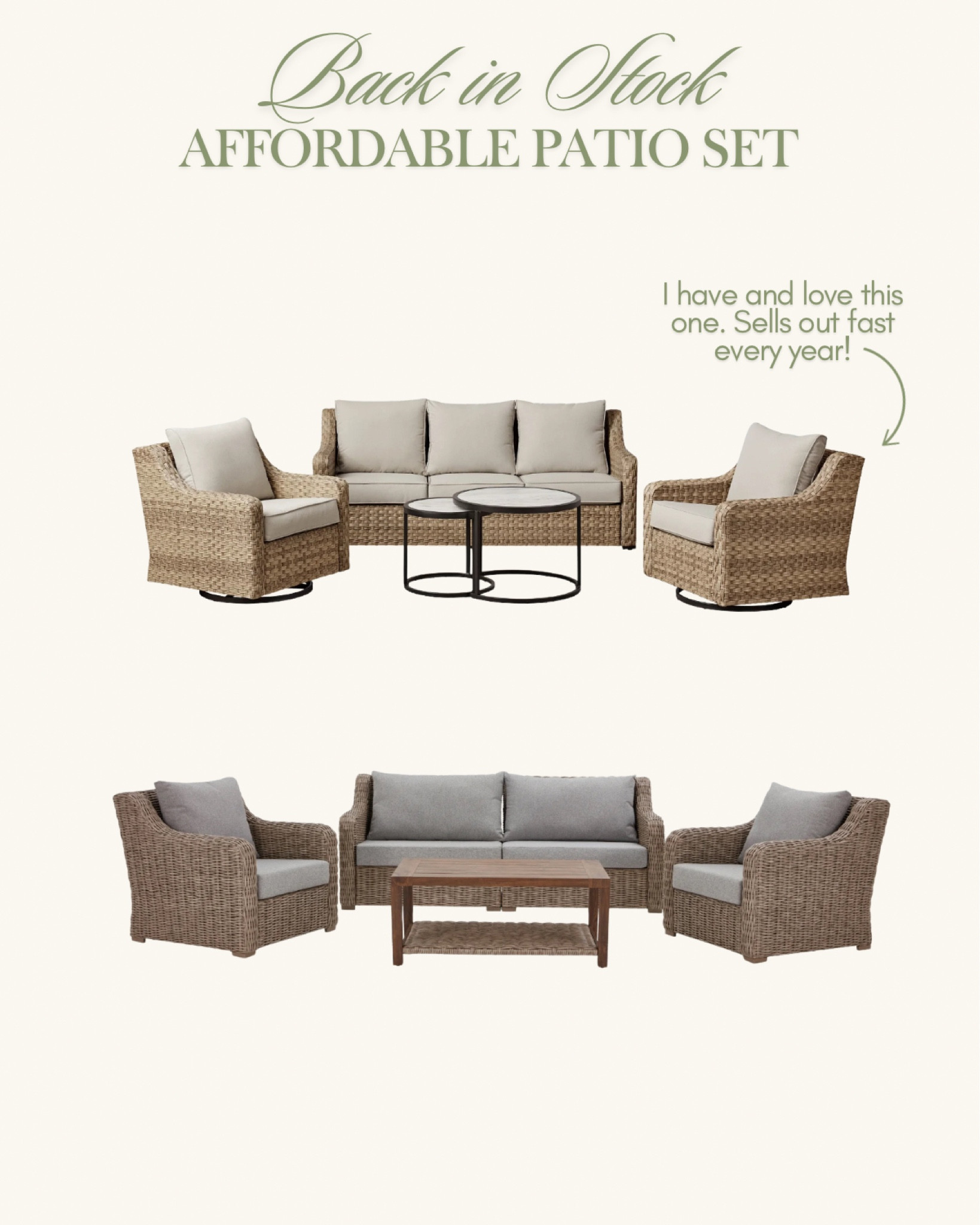 Better Homes and Gardens patio set back in stock! This is a top seller that sells out early each year. Grab it while you can! Affordable home find, Walmart home find, outdoor furniture, Homebyjulianne 

#LTKHome #LTKSaleAlert #LTKSeasonal