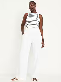High-Waisted Linen-Blend Wide-Leg Pants | Old Navy (US)