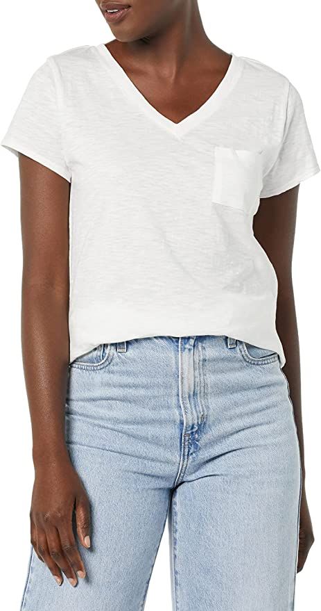 Goodthreads Women's Vintage Cotton Pocket V-Neck T-Shirt | Amazon (US)