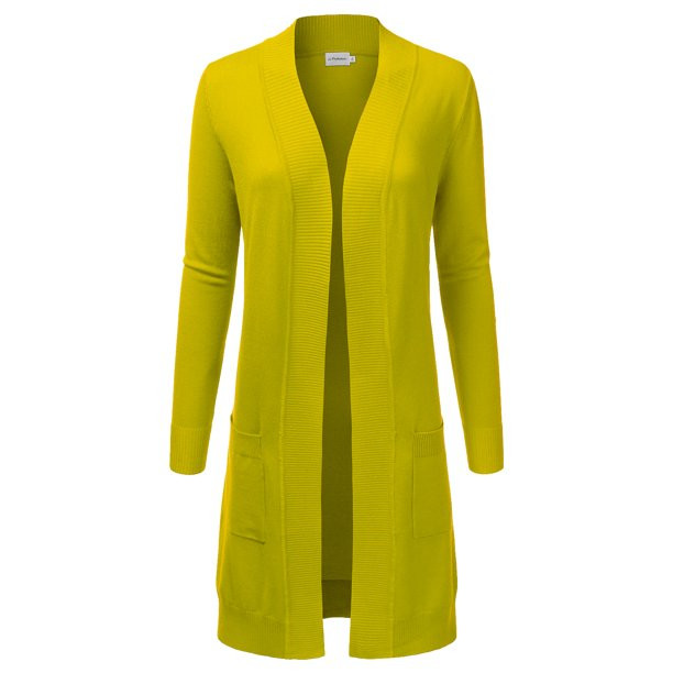 JJ Perfection Womens Light weight Long Sleeve Open Front Long Cardigan Sweaters | Walmart (US)