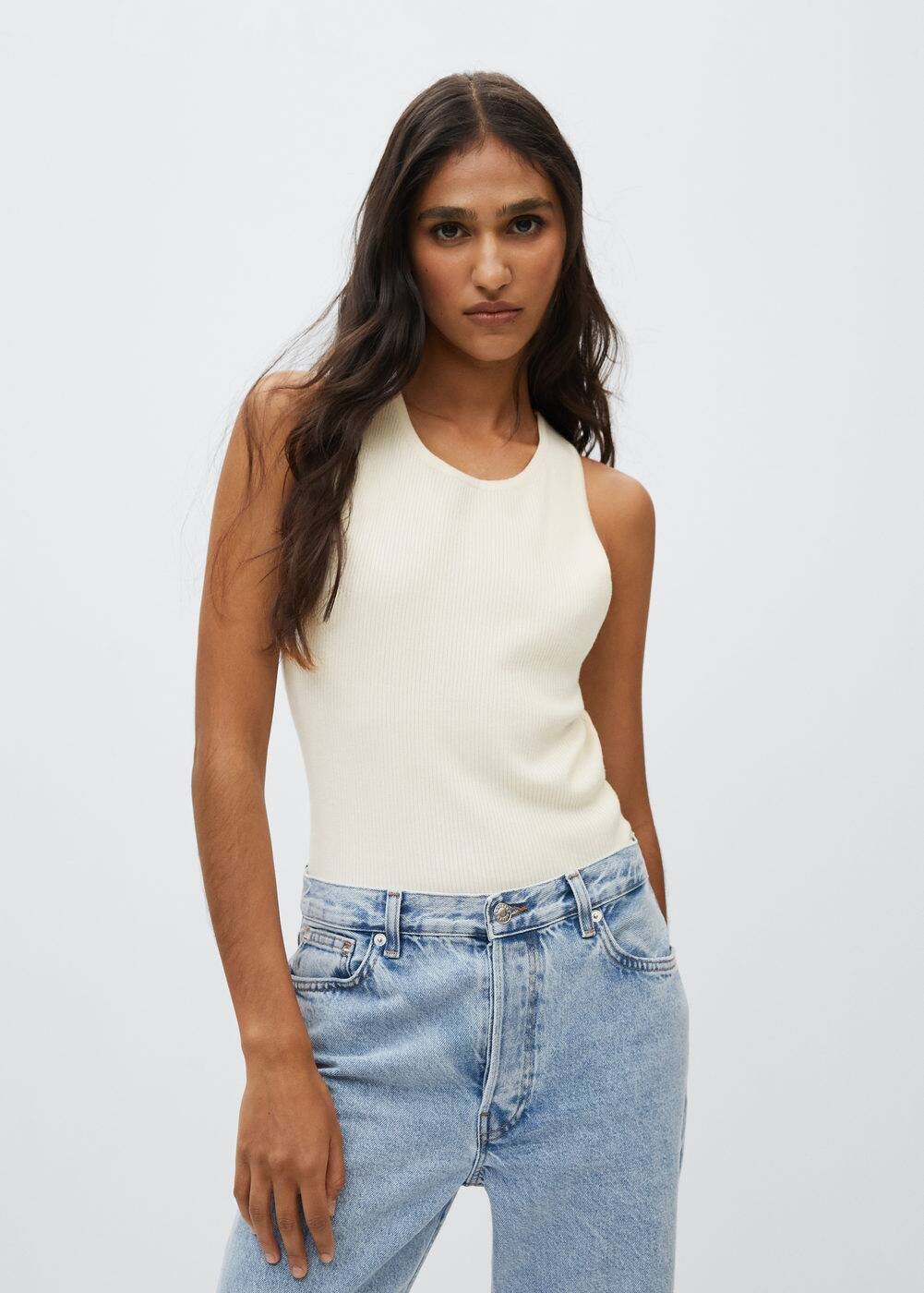 Slit knit top | MANGO (US)