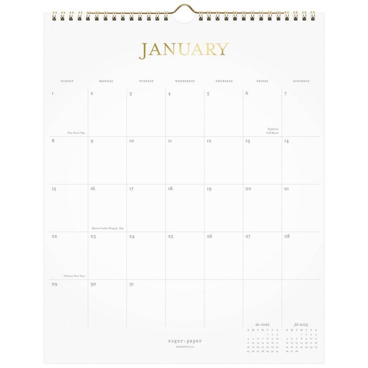 2023 Vertical Wall Calendar 15"x12" - Sugar Paper Essentials | Target