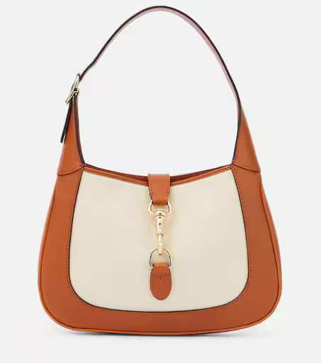 Gucci Jackie Small leather-trimmed shoulder bag | Mytheresa (US/CA)