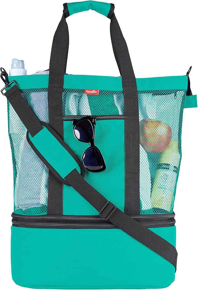 Beach Bag with Cooler Compartment - Cooler Beach Bag - Beach Cooler Insulated - Ultra Durable Bea... | Amazon (US)