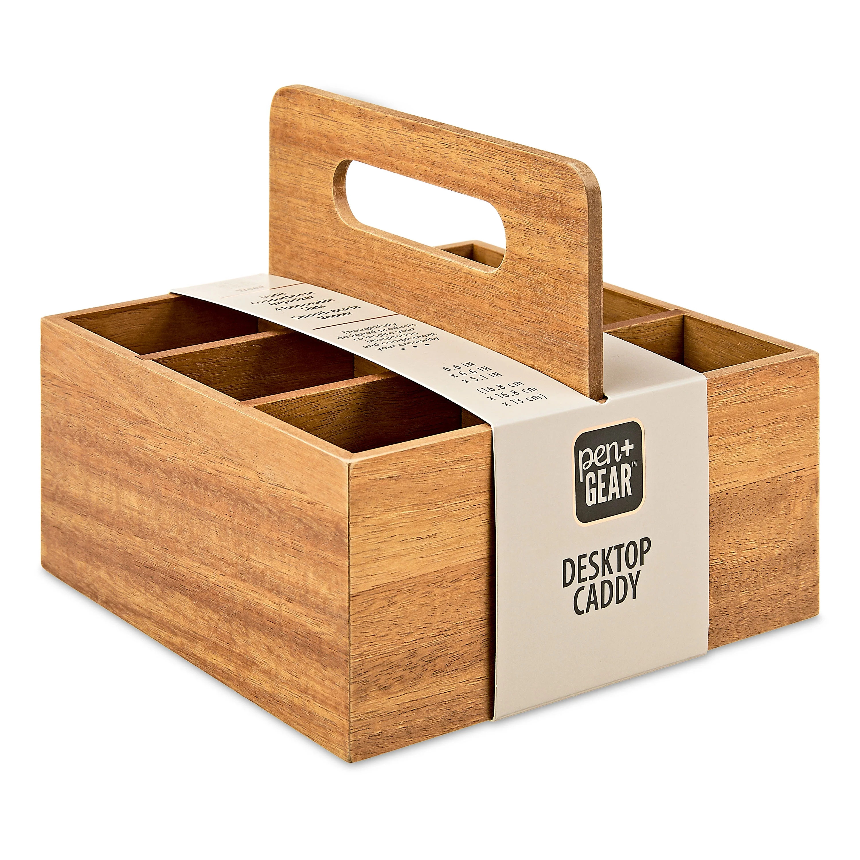 Pen+Gear Desktop Caddy, 6.6 in x 6.6 in x 5.1 in, 6 Compartments | Walmart (US)