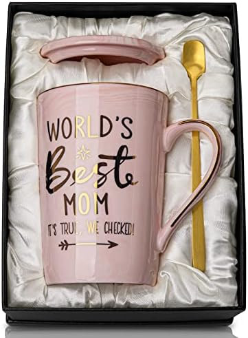 Mothers Day Birthday Gifts for Mom from Daughter Son - 14Oz Funny Best Mom Mug with Gold Print, U... | Amazon (US)