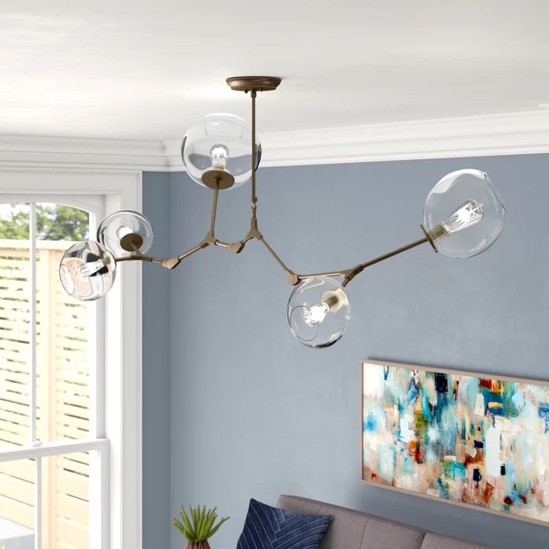 Grier 5-Light Sputnik Modern Linear Chandelier | Wayfair North America