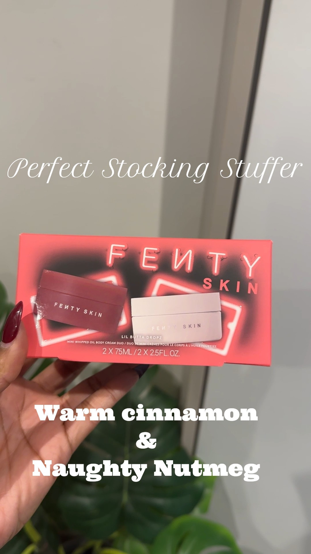 Bestie, don’t play yourself this winter. These Fenty body buttas are tiny but mighty 😭✨
Warm Cinnamon is sweet and cozy… Naughty Nutmeg is a lil’ spicy, a lil’ warm. AND the hydration?? My skin stays soft all day.
This is such a cute stocking stuffer or even a “just because” treat for yourself. I popped them on my LTK because they always sell out this time of year. Go peek before they disappear 👀💕

#LTKHoliday #LTKCyberWeek #LTKGiftGuide