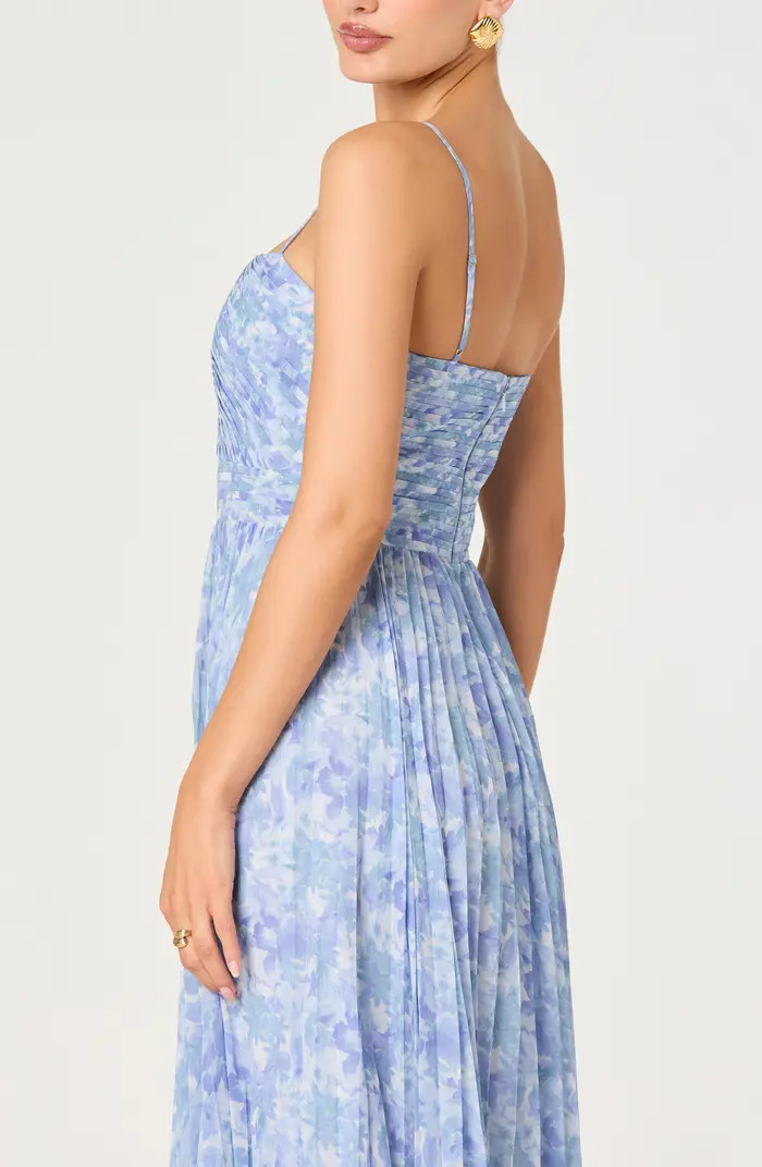 ASTR the Label Bayley Floral Pleated Midi Dress | Nordstrom | Nordstrom