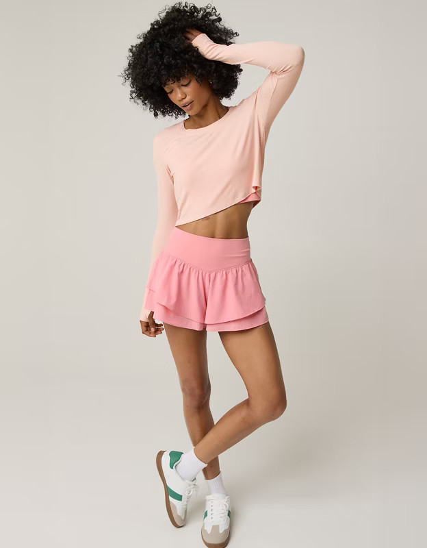 OFFLINE By Aerie Thumbs Up Ribbed Long Sleeve T-Shirt | Aerie