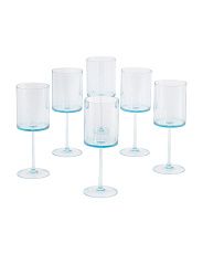 Set Of 6 Flat Acrylic Wine Glasses | TJ Maxx