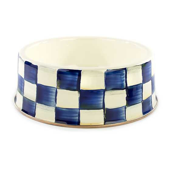 MacKenzie-Childs | Royal Check Enamel Pet Dish - Large | MacKenzie-Childs