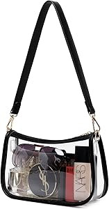 Leanoria Clear Tote Bag Stadium Approved Clear Purse PVC Handbag Retro Classic Transparent Bag fo... | Amazon (US)