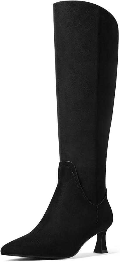 MUCCCUTE Knee High Boots for Women Chunky Heel Square Toe with Side Zipper Pull On Tall Fall Bota... | Amazon (US)
