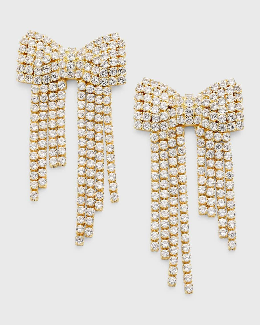 BaubleBar Cubic Zirconia Bow Drop Earrings | Neiman Marcus