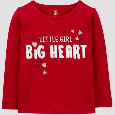 Toddler Girls' Valentine's Day Big Heart T-Shirt - Just One You® made by carter's Red | Target