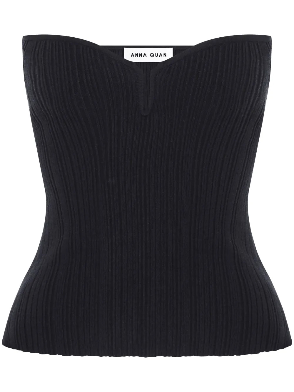 Anna Quan Cora ribbed-knit Strapless Top - Farfetch | Farfetch Global