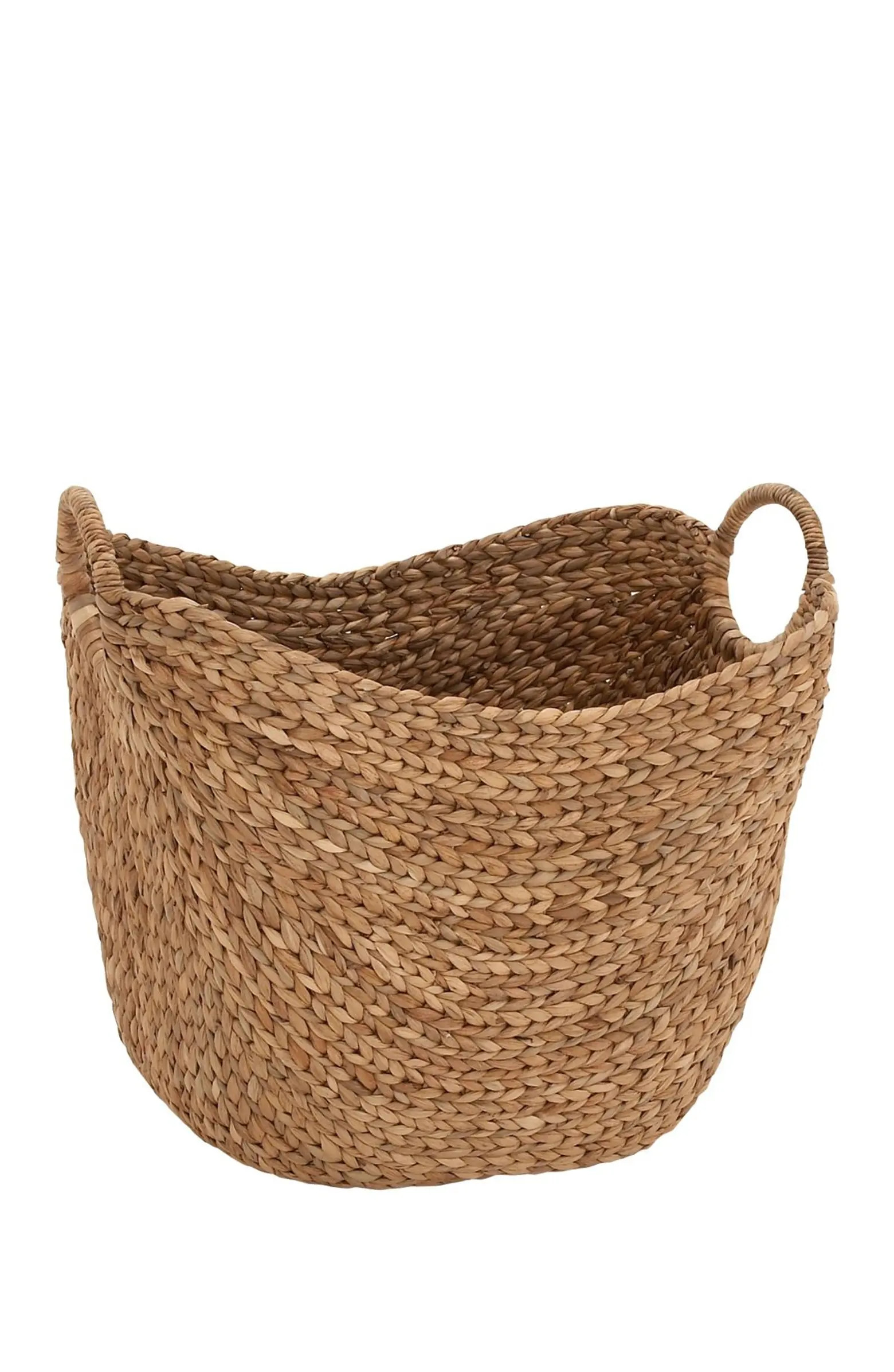 GINGER BIRCH STUDIO Brown Seagrass Contemporary Storage Basket with Ring Handles | Nordstromrack | Nordstrom Rack