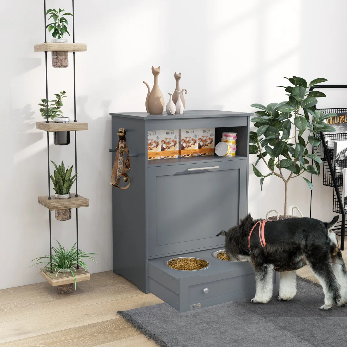 Elevated Feeder, Pet Feeder Station, Storage Cabinet | Wayfair North America