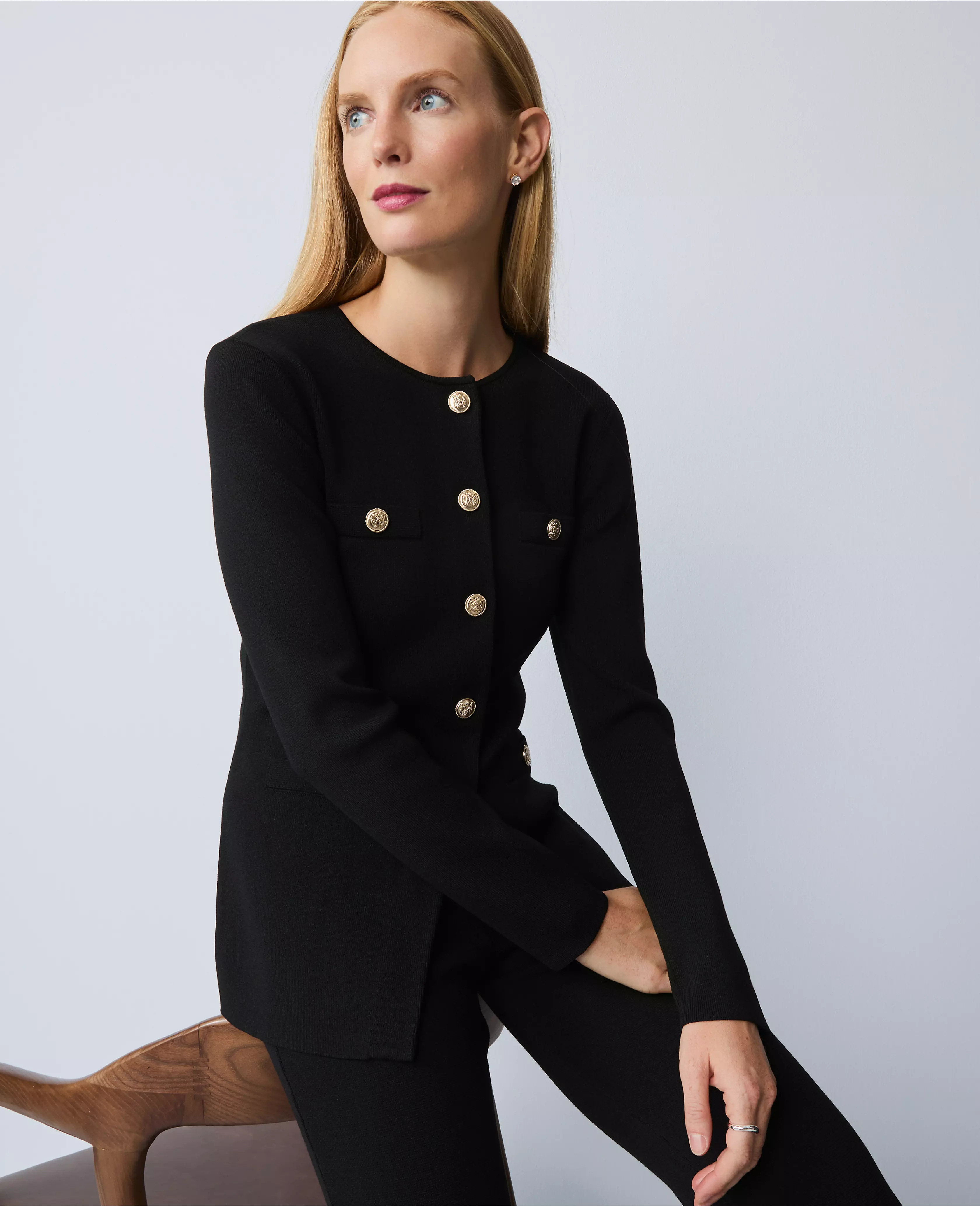 Crew Neck Cardigan | Ann Taylor