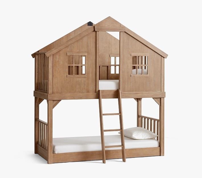 Tree House Twin-Over-Twin Bunk Bed | Pottery Barn Kids