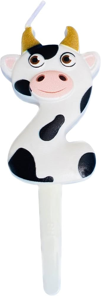 Number Birthday Candles Milk Cow Number Candles Party Supplies Number 2 Candle for Cake | Amazon (US)