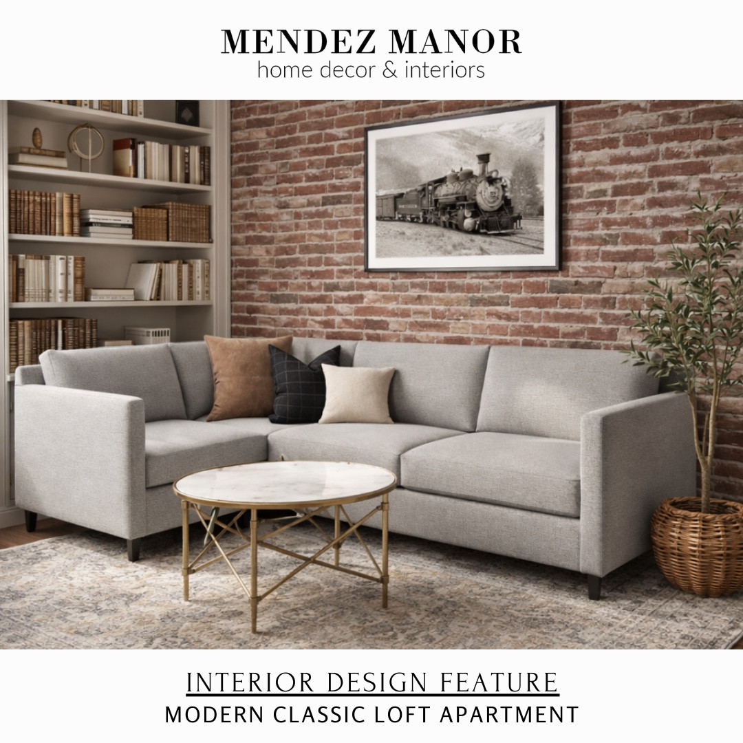 Working on this loft living room design for a client in Silverton, Colorado. Using a very compact sectional from Pottery Barn which is perfect for a small space. 

This loft apartment will be a future vacation rental once complete. 

#airbnb #smallhome #neutral #decor #brick #accentwall

#LTKTravel #LTKSaleAlert #LTKHome