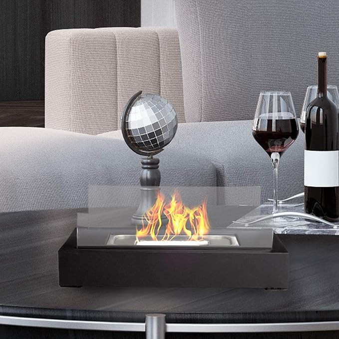 Northwest Bio Ethanol Ventless Fireplace-Tabletop Rectangular Real Flame Smokeless Clean Burning ... | Amazon (US)