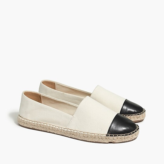 Canvas cap-toe slip-on espadrilles | J.Crew Factory