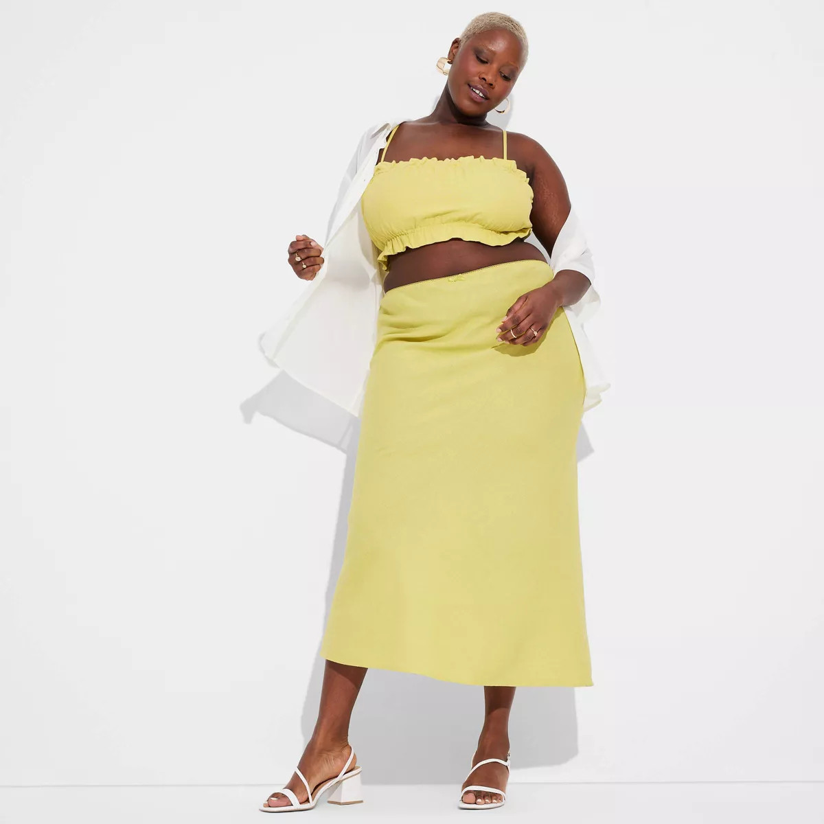 Women's Linen Bow-Front Maxi Skirt - Wild Fable™ | Target