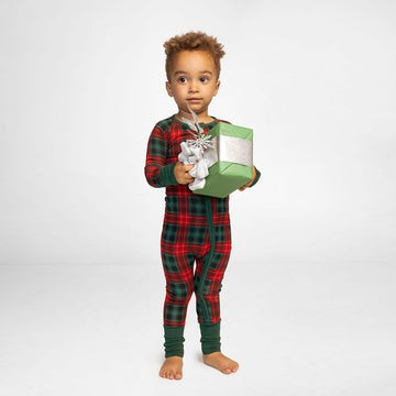 Tartan Bamboo Viscose Zippy | Little Sleepies