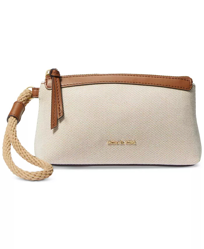 Michael Kors Talia Small Top Zip Cotton Wristlet - Macy's | Macy's